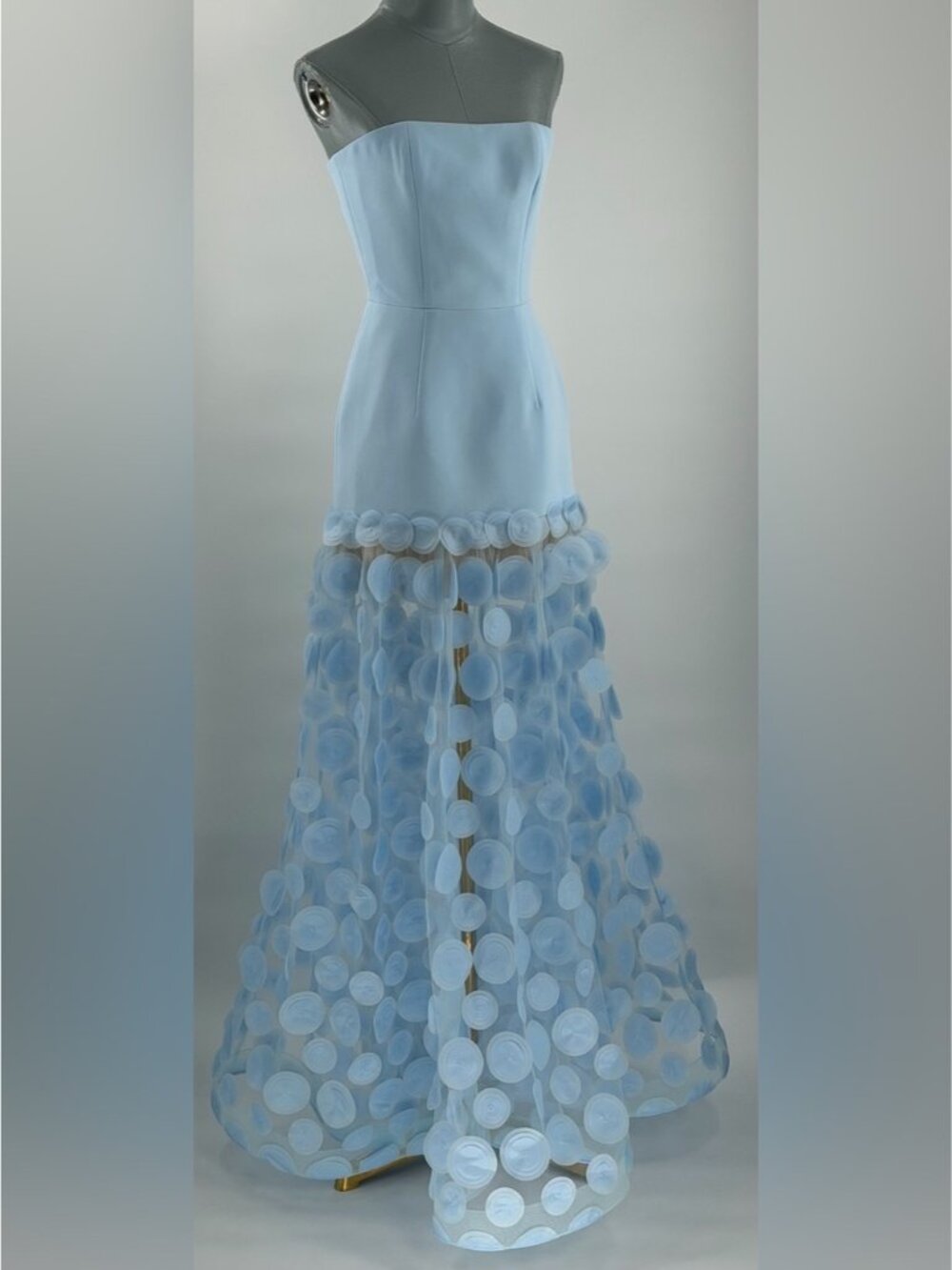 🆕 BRONX & BANCO 🧿 NWOT Harper Strapless Gown, Powder Blue - Sz XS US 2 - Picture 2 of 15